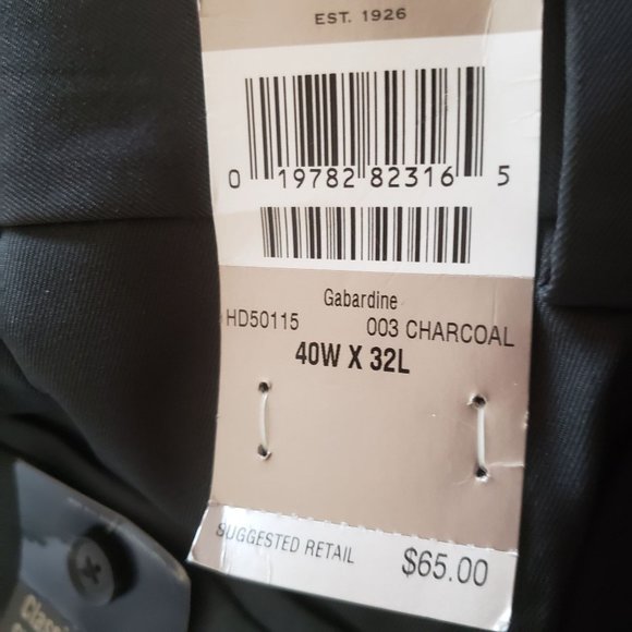 Haggar Clothing Classic Slacks Gabardine Permanent Crease 40W X 32L - Picture 6 of 11